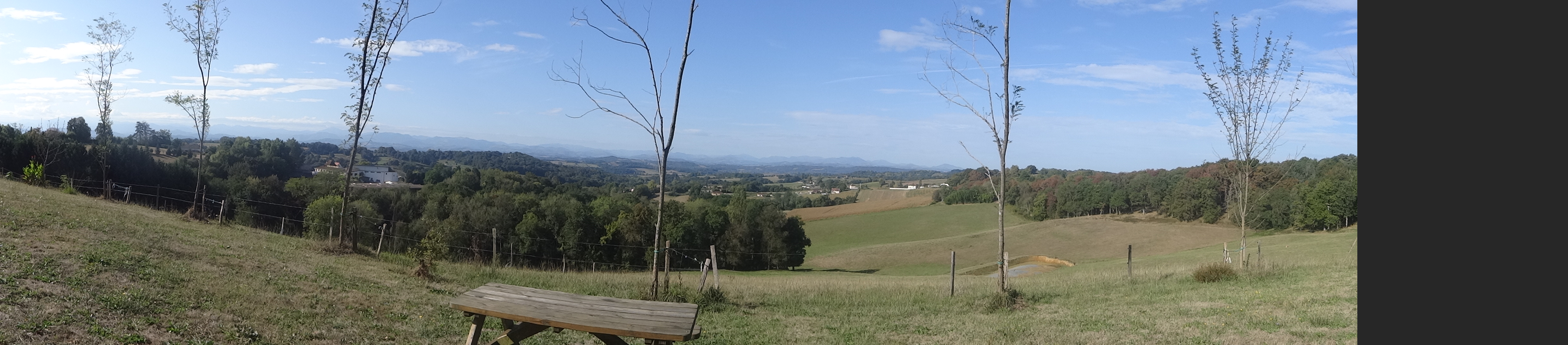 Tentative d'une vue panoramique du paysage